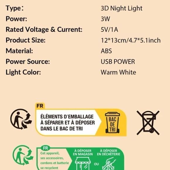 NEW! Cute Ferris Wheel Shaped Decorative Night Light Amusement Park Ride Fun - Picture 4 of 4